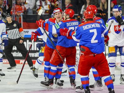Gólové oslavy hokejistov Ruska 