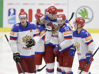 Gólové oslavy hokejistov Ruska