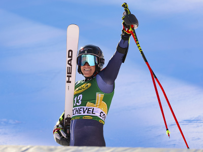Sara Hectorová po 2. kole obrovského slalomu v Courcheveli