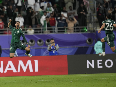 Hráči Saudskej Arábie a ich radosť po góle