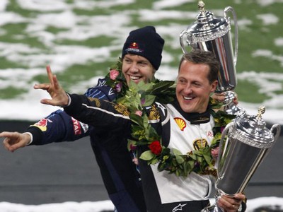 Schumacher a Vettel sa