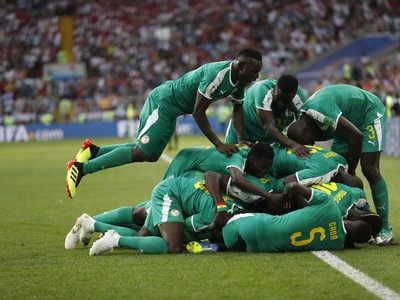 Radosť hráčov Senegalu 