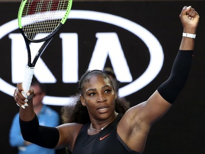 Serena Williamsová sa raduje