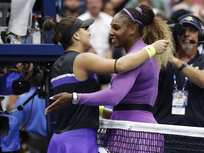 Bianca Andreescuová  a Serena Williamsová