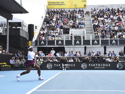 Serena Williamsová na turnaji WTA v Aucklande
