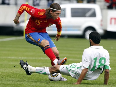 Sergio Ramos v súboji s Mohammedom