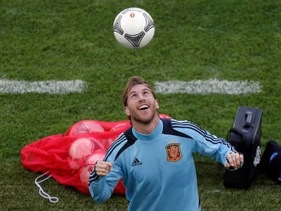 Sergio Ramos počas tréningu