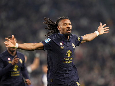 Khephren Thuram oslavuje gól 