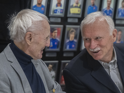 Jozef Štibrányi a Jozef Barmoš, slovenské futbalové legendy