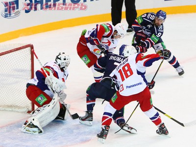 Momentka zo zápasu Novosibirsk