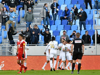 Radosť hráčov ŠK Slovan