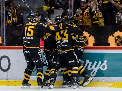 Hráči Skellefteå AIK oslavujú