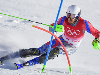 Na snímke slovenský slalomár Adam Žampa v prvom kole slalomu mužov na ZOH 2022 v Pekingu v stredisku Čang-ťia-kchou v stredu 16. februára 2022