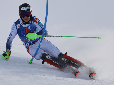 Alexander Steen Olsen počas slalomu v rakúskom Gurgli