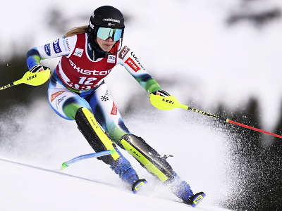 Ana Bucik počas slalomu žien v Are