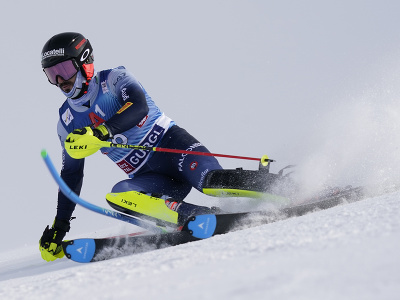 Tommaso Sala počas slalomu v rakúskom Gurgli