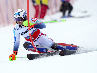Henrik Kristoffersen v prvom kole slalomu