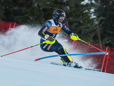 Na snímke švédska lyžiarka Sara Hectorová počas prvého kola slalomu žien v rámci Svetového pohára v alpskom lyžovaní v Jasnej 21. januára 2024
