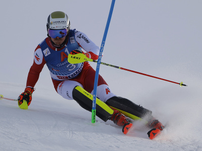 Manuel Feller počas slalomu v rakúskom Gurgli
