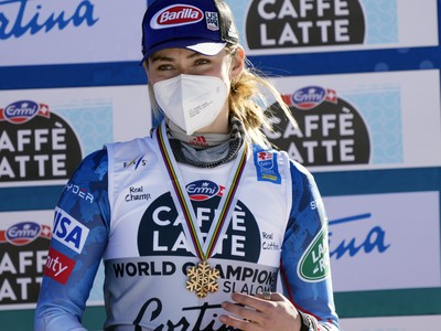 Mikaela Shiffrinová s bronzovou medailou