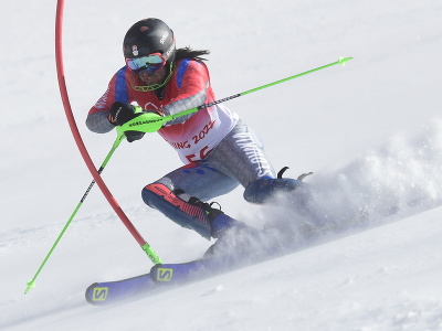 Na snímke slovenský slalomár Andreas Žampa v prvom kole slalomu mužov na ZOH 2022 v Pekingu v stredisku Čang-ťia-kchou v stredu 16. februára 2022