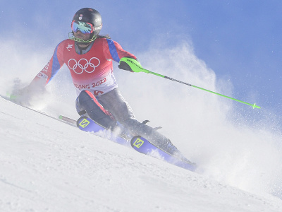 Na snímke slovenský slalomár Andreas Žampa v prvom kole slalomu mužov na ZOH 2022 v Pekingu v stredisku Čang-ťia-kchou v stredu 16. februára 2022