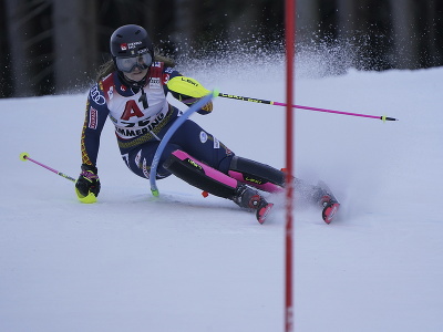 Sara Hectorová počas 1. kola slalomu v Semmeringu
