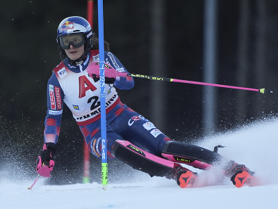 Zrinka Ljutičová počas 1. kola slalomu v Semmeringu