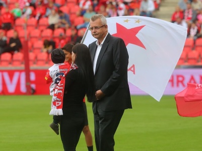 Jaroslav Tvrdík s vlajkou