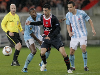 Javier Pastore medzi hráčmi Slovana