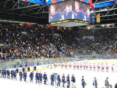 Slova a CSKA počas predzápasového ceremoniálu