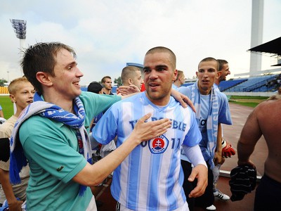 Filip Šebo s fanúšikmi 
