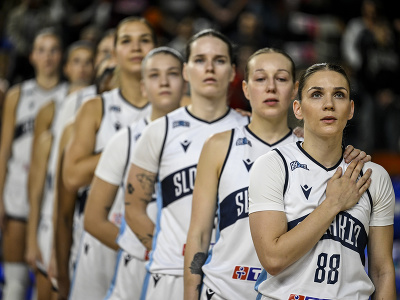 Slovenské basketbalistky počas štátnej