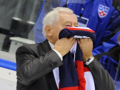 Slovenská hokejová legenda Jozef Golonka pred zápasom Slovana Bratislava v KHL