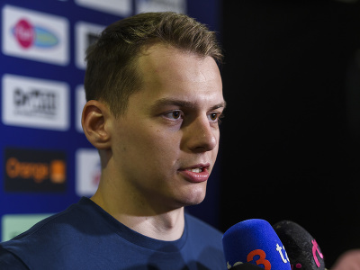 Na snímke hokejista Michal Ivan počas zrazu slovenskej hokejovej reprezentácie
