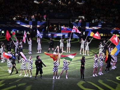 Snímka zo slávnostného otvorenia ME v malom futbale