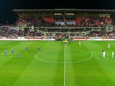 Štadión v Trnave pred zápasom Slovenskom - Dánsko