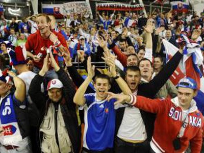 Priaznivci Slovenska na zápase