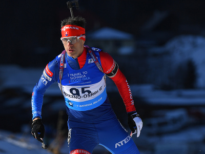 Na snímke slovenský biatlonista Matej Kazár počas šprintu mužov na 10 km na majstrovstvách Európy v biatlone v Osrblí