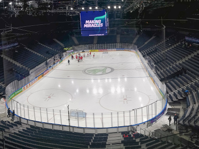 Na snímke hokejová hala Nokia aréna, v ktorej slovenskí hokejisti odohrajú vo štvrtok večer o 19.15 svoj štvrťfinálový zápas proti domácemu Fínsku 