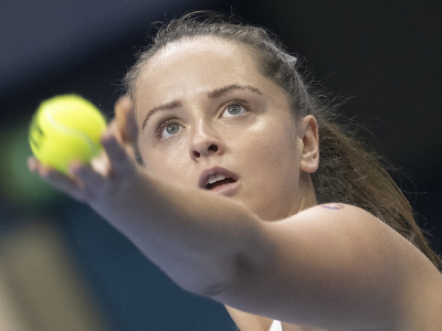 Slovenská tenistka Viktória Hrunčáková proti Argentínčanke Nadii Podoroskej