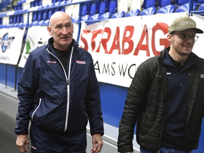 Tréner Craig Ramsay (vľavo) počas reprezentačného zrazu v Poprade