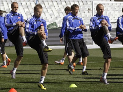 Tréning slovenskej futbalovej reprezentácie