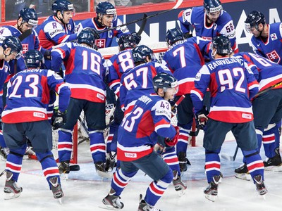 Slovenskí hokejisti pred zápasom