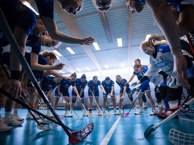 Florbalistky Slovenska stoja v