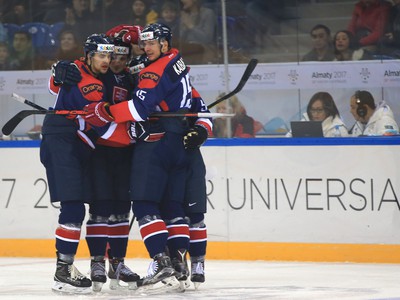 Slovenskí hokejoví reprezentanti na univerziáde v kazašskom Almaty