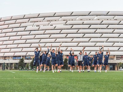 Slováci na tréningu v Baku