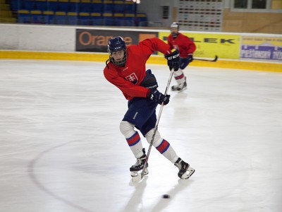Tréning slovenskej hokejovej reprezentácie do 18 rokov v Piešťanoch