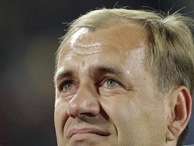 Šťastný tréner Slovenska Vladimír Weiss