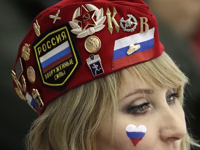 Ruskí fanúšikovia pred zápasom so Slovenskom